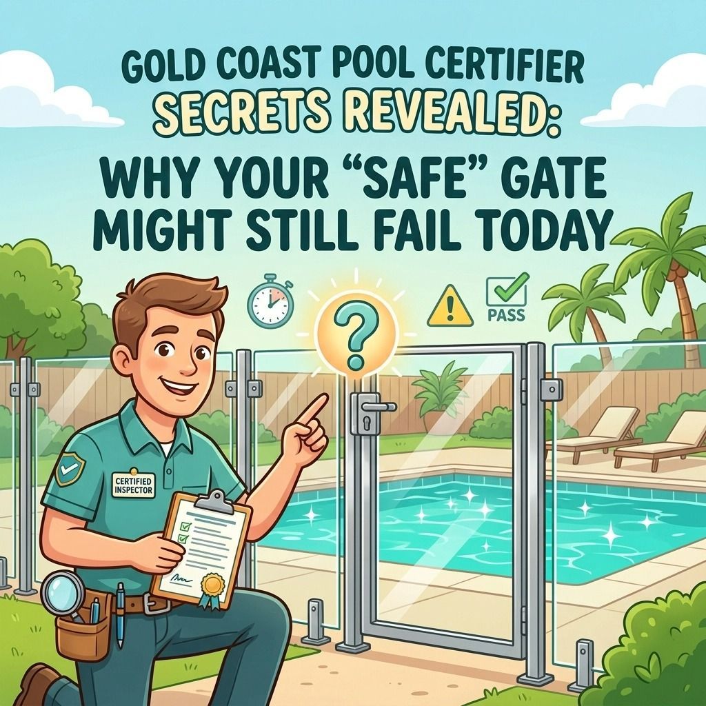 Pool Certifier Beside a Backyard Gate — Get My Pool Certified in Burleigh Waters, QLD