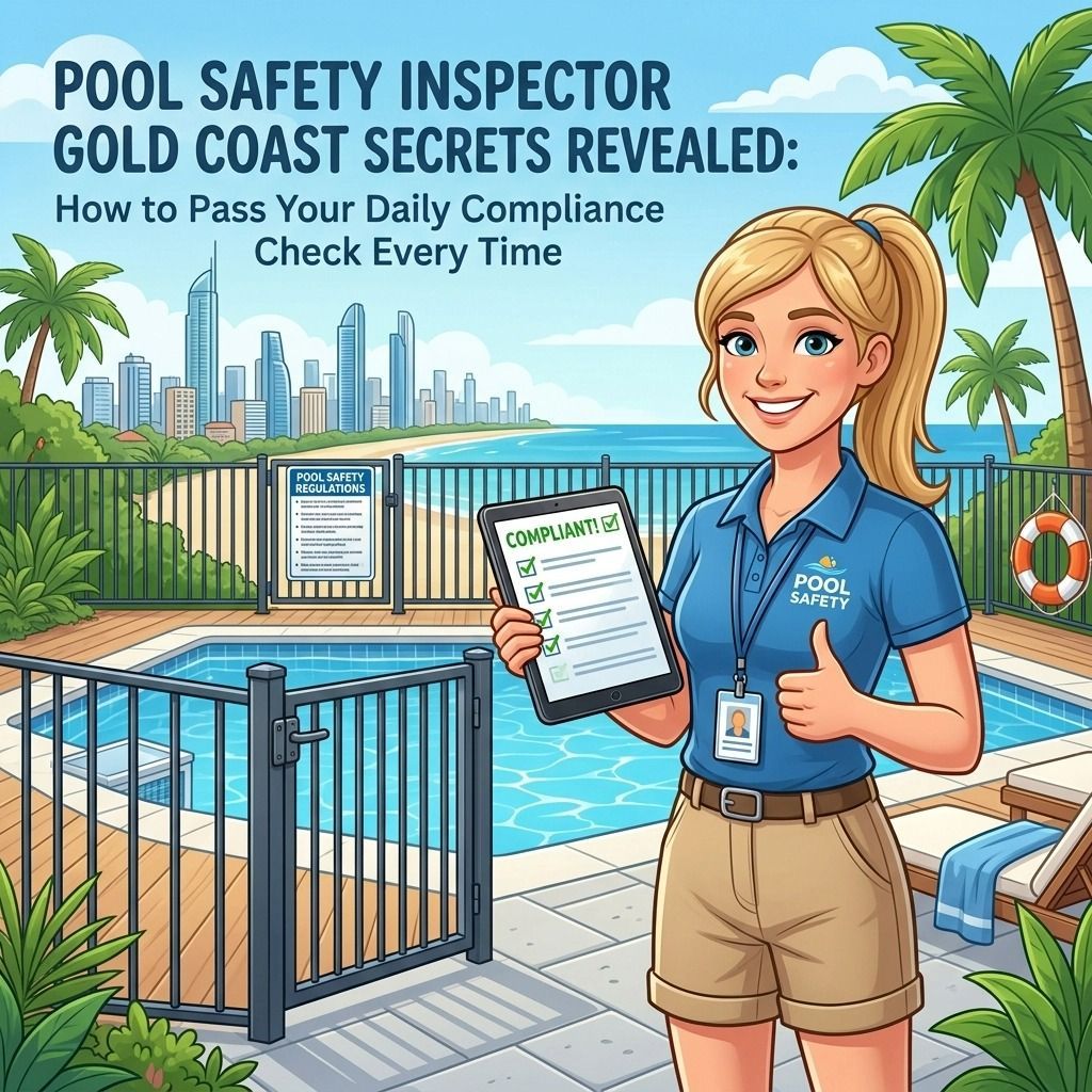 Pool Safety Inspector Illustration — Get My Pool Certified in Burleigh Waters, QLD
