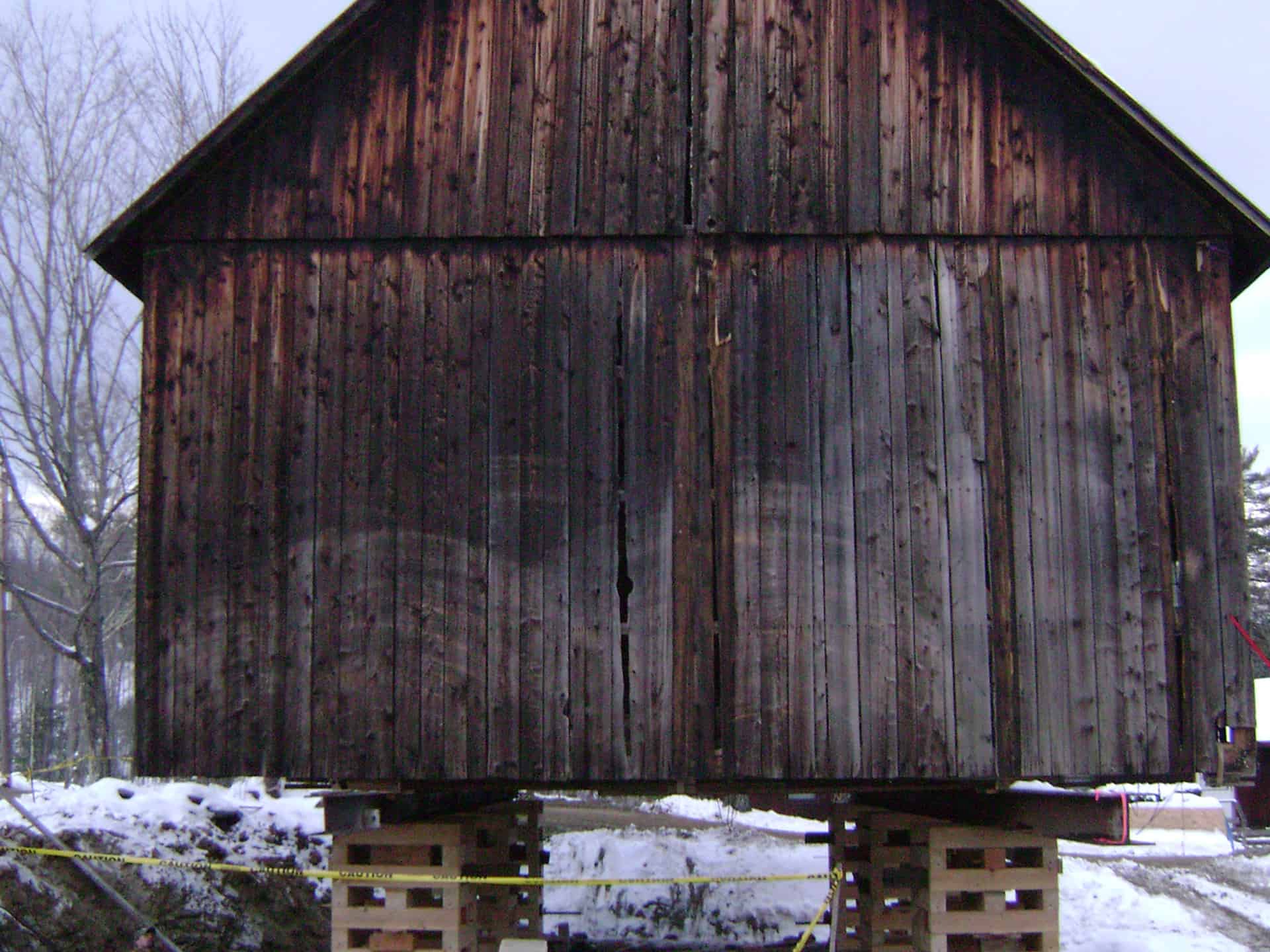 Barn Restoration project in New Hampshire before shot