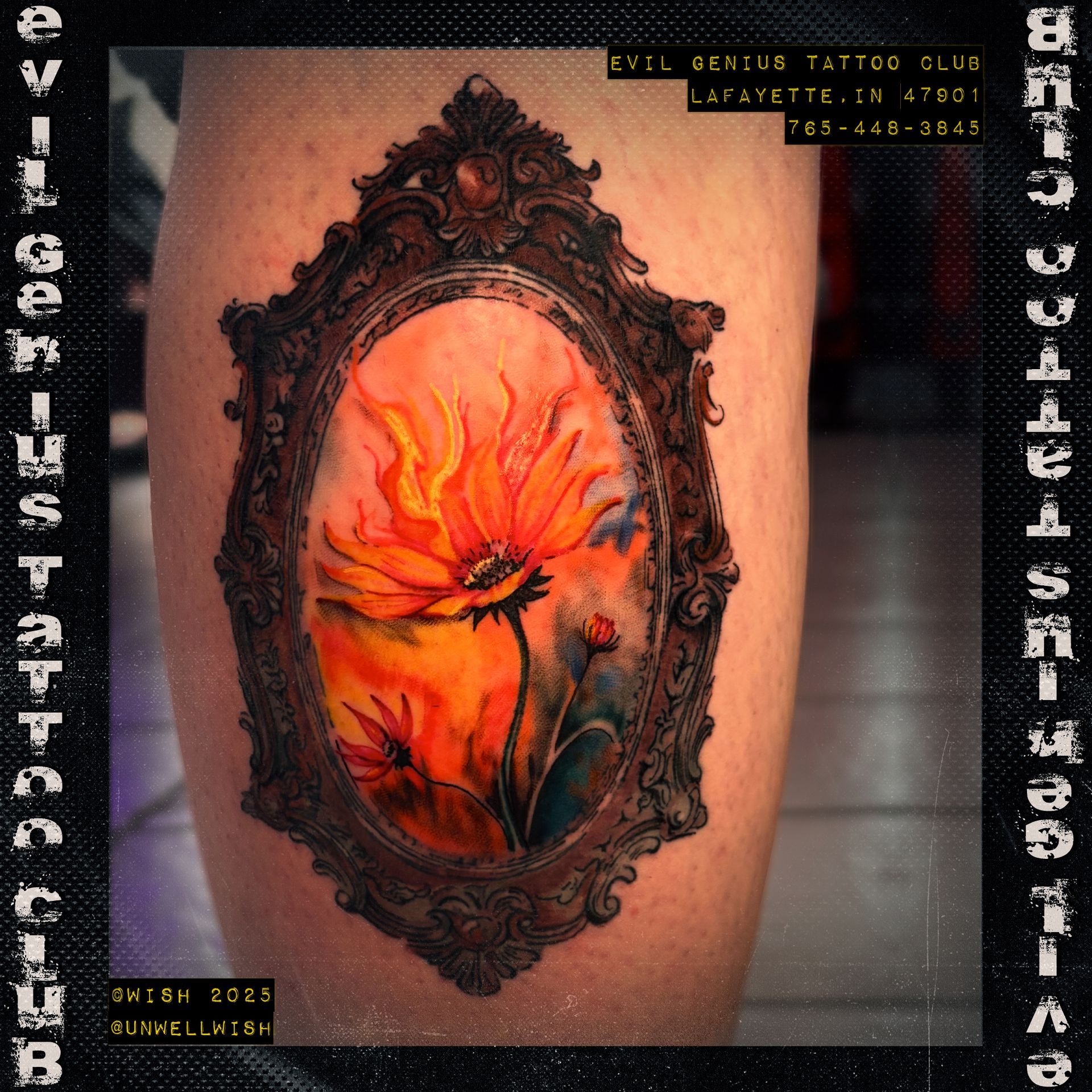 Floral Frame Tattoo by Wish