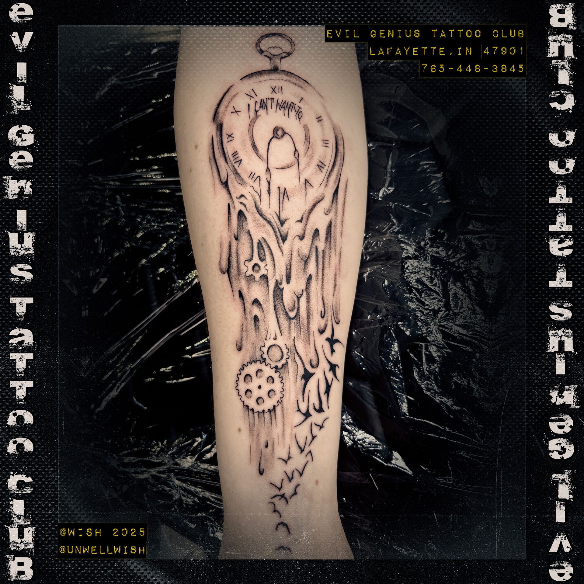 Melting Clock tattoo by Wish