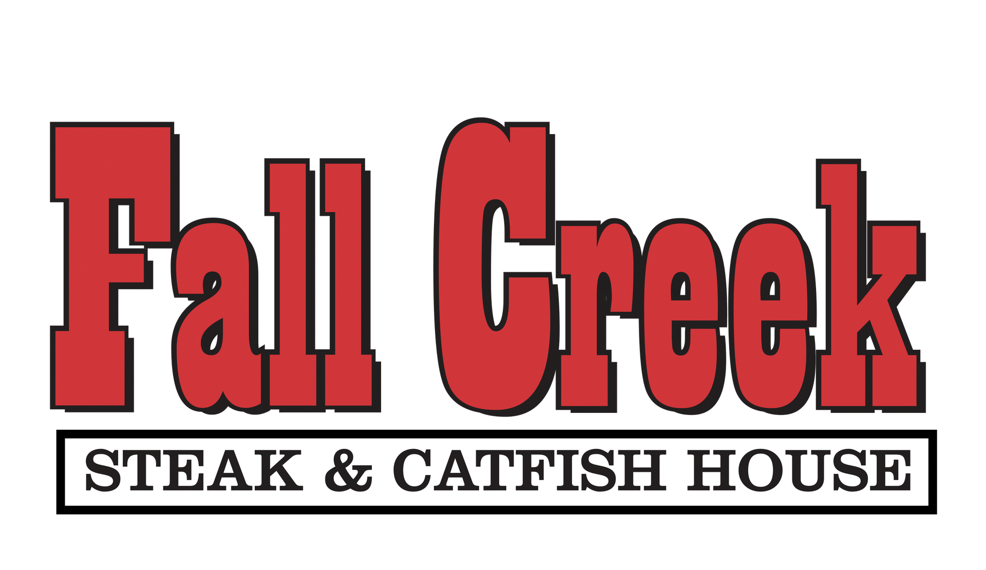 The logo for fall creek steak and catfish house