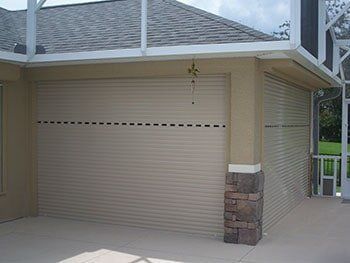 Roll up shutter in a garage — hurricane shutters Ormond Beach FL in Ormond Beach, FL