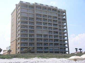 Building with storm shutter — hurricane shutters Ormond Beach FL in Ormond Beach, FL