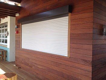 Closed roll up shutter — hurricane shutters Ormond Beach FL in Ormond Beach, FL