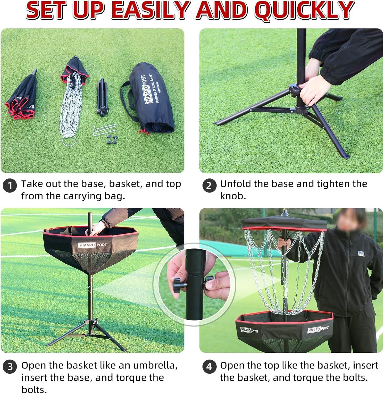 HIAARO Portable Disc Golf - 2 Goals