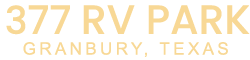 The logo for 377 rv park in granbury texas