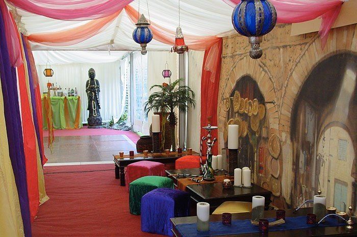 stunning lighting and seating arrangements in marquee