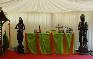 stunning statues and stage decorations for party