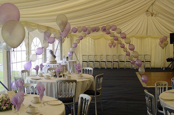 balloon decorations and centrepieces made for parties