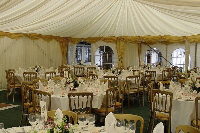 interior decoration with table arrangements for special event