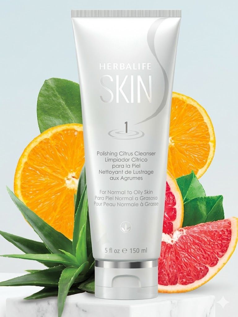 Un tubo de limpiador facial Herbalife con la etiqueta 