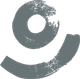 A gray circle with a hole in the middle on a white background