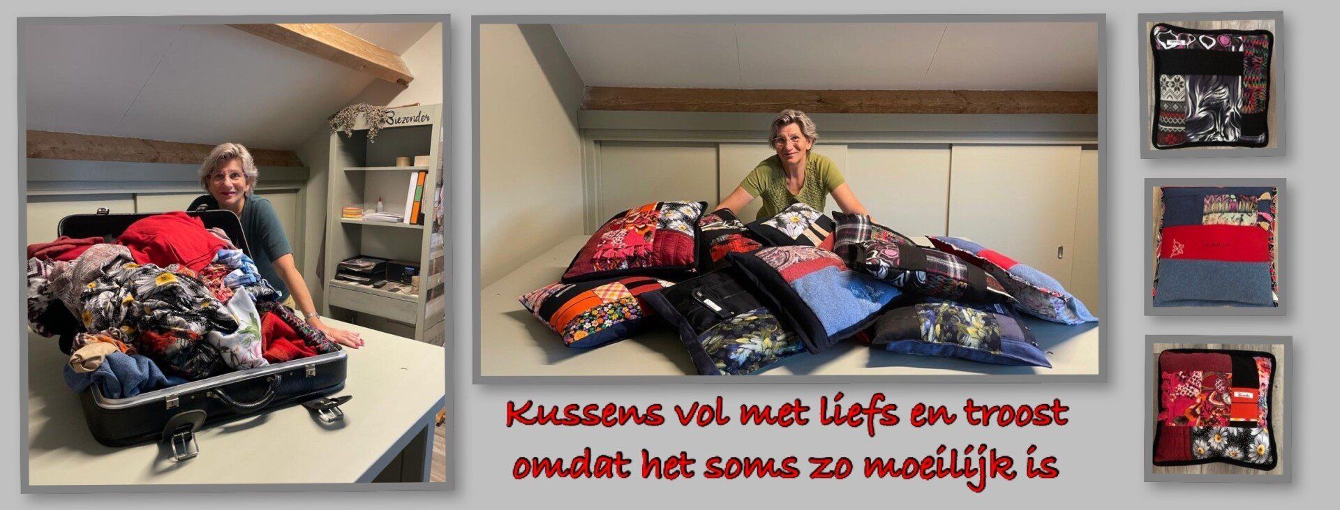 kussens kleding van overledenen troost verlies warmte vasthouden