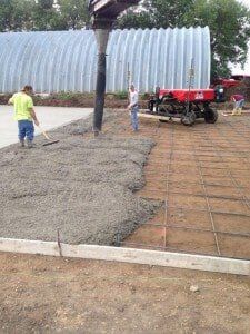 Concrete Floor Being Placed — Watertown, SD — B & E Concrete