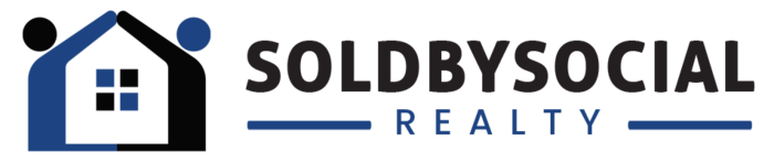 Logo for Sold by Social Realty: a house icon with people and text 