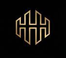 Gold and black geometric logo featuring the letters 
