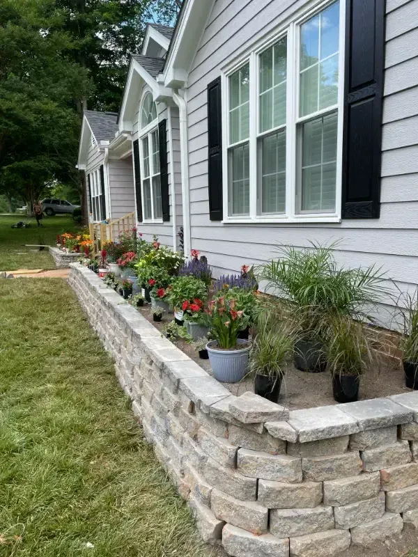 A house with outdoor landscaping in Creedmoor NC.