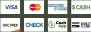 Visa mastercard discover check cash app and debit card logos