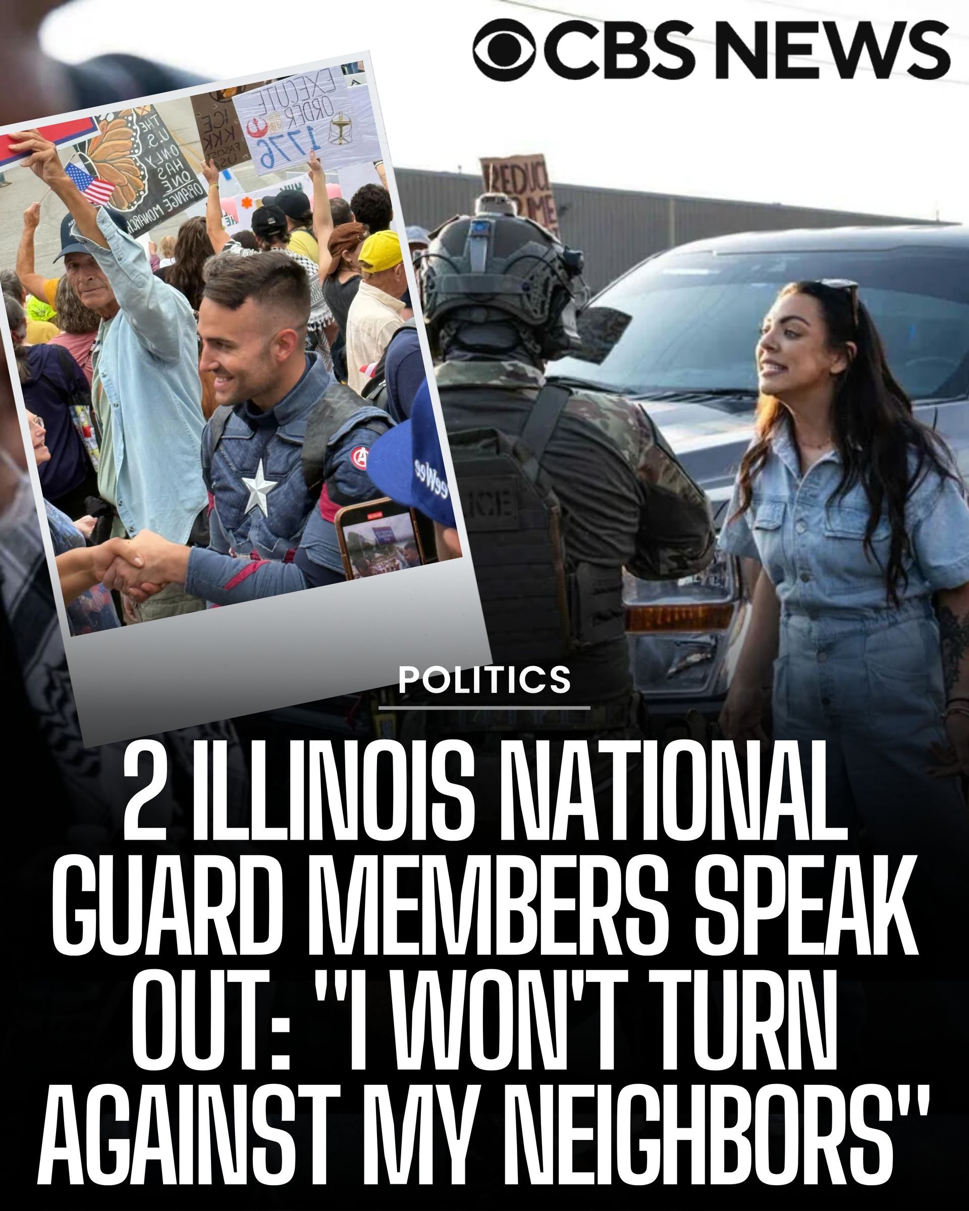 CBS News Headline - Illinois National Guard Members Speak Out: 