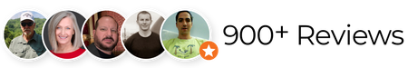Over 900 reviews graphic