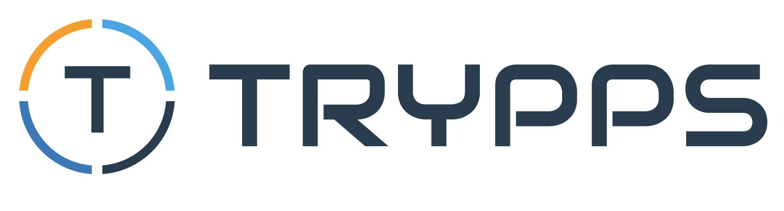 A logo for trypps is shown on a white background.