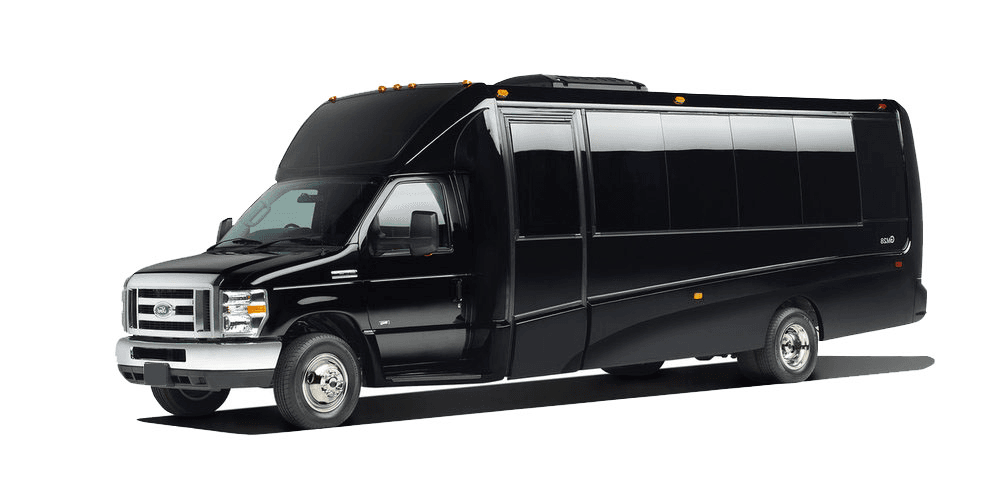 Black passenger van on a white background.