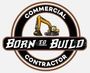 A logo for a commercial contractor with an excavator in a circle.