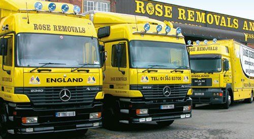 Rose Removals Company Vehicles