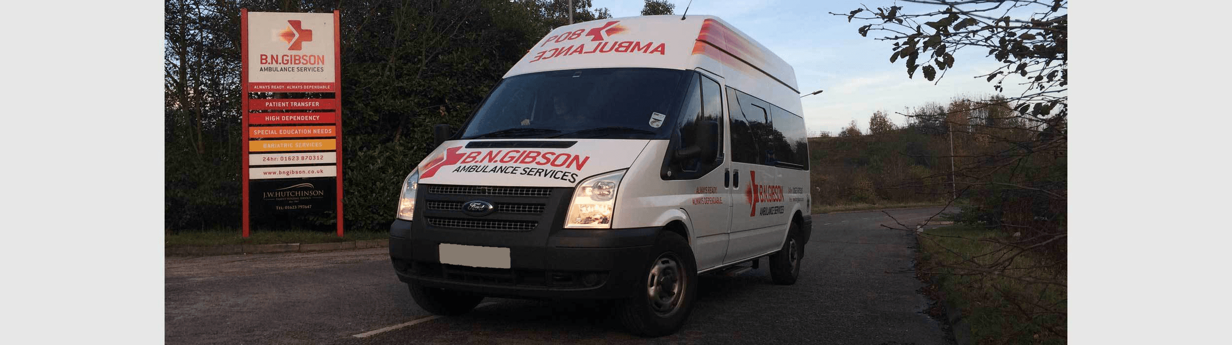 B N Gibson Ambulance Services Nottinghamshire