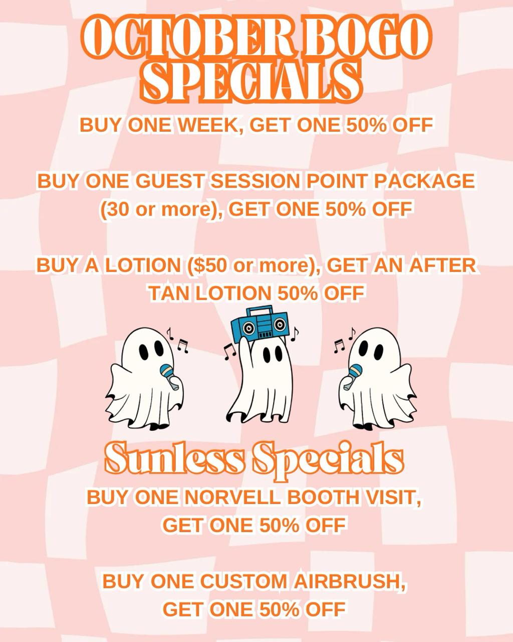 A poster for march specials at a beauty salon