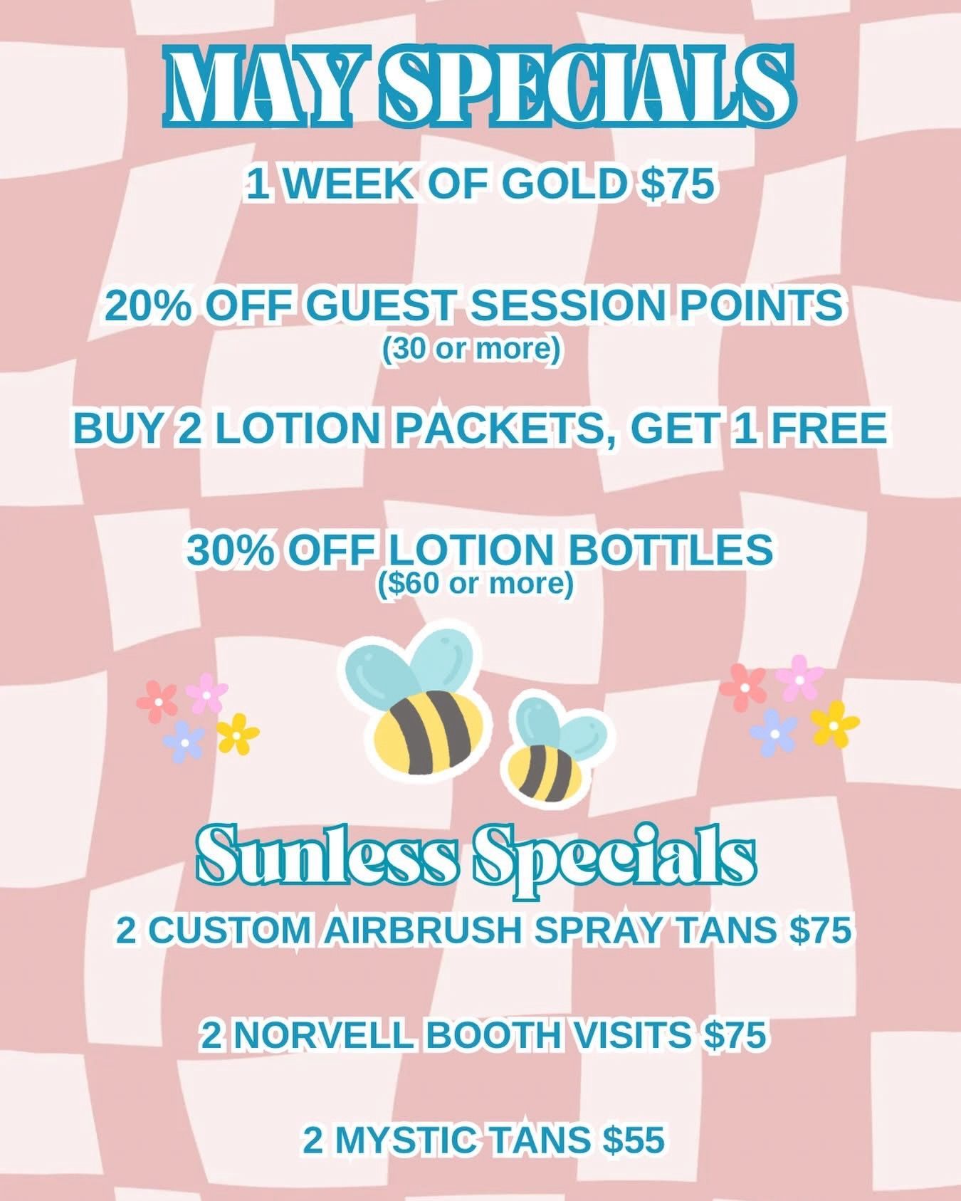  A poster for the February specials at a tanning salon