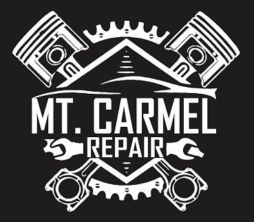 Logo for Demo Auto Repair: text with a gear icon, red and navy colors.