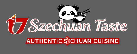 Logo for 17 Szechuan Taste with a panda and red &ldquo;Authentic Sichuan Cuisine&rdquo; banner