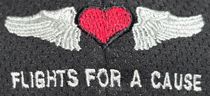 A heart with wings and the words flights for a cause