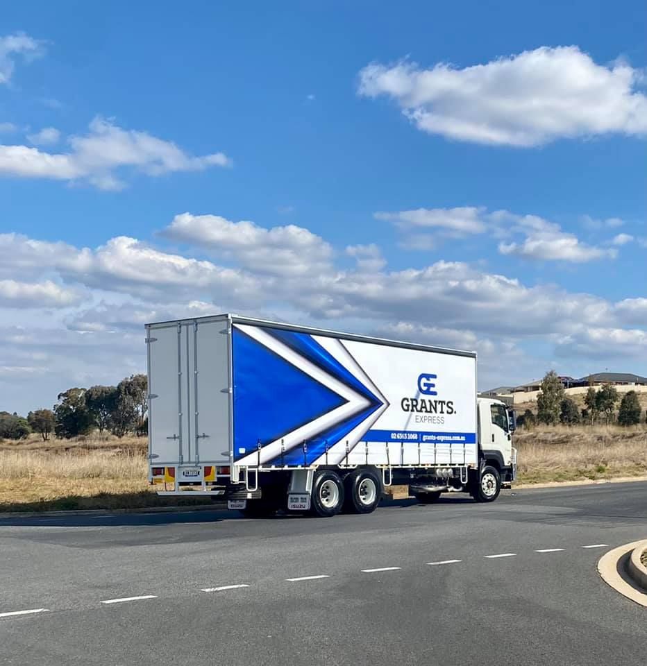 Grants Express Truck is Driving Down the Road — Grants Express in Orange, NSW