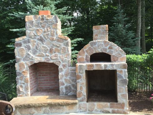 Outdoor Fireplace & Pizza Oven - Sparta, NJ - Concrete Impressions Concrete & Masonry