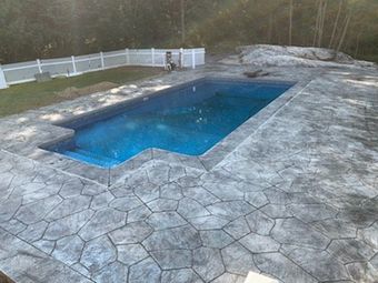 Stamped Concrete Pool Decking
