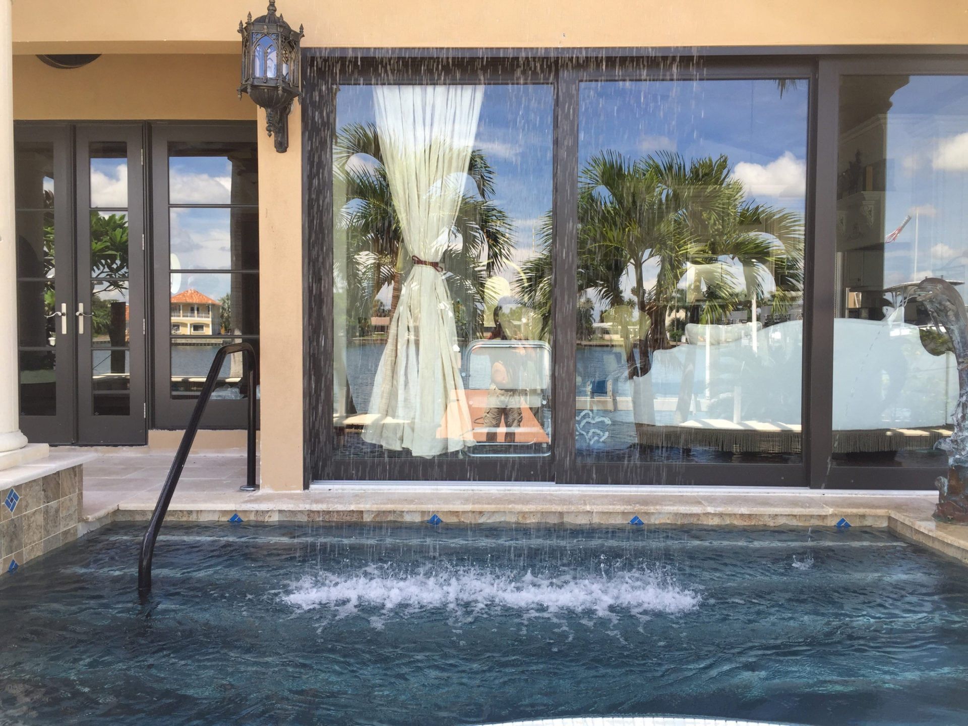 Waterfall On A Pool | Largo, FL | Hollywood Pools and Spas