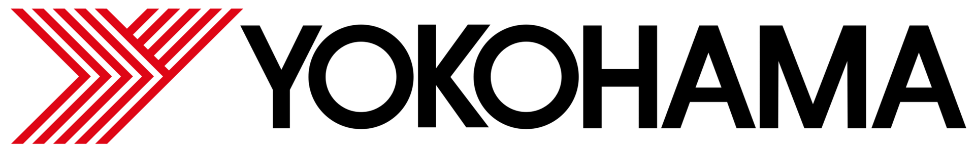 Logo di Yokohama con zigzag rossi e testo nero.