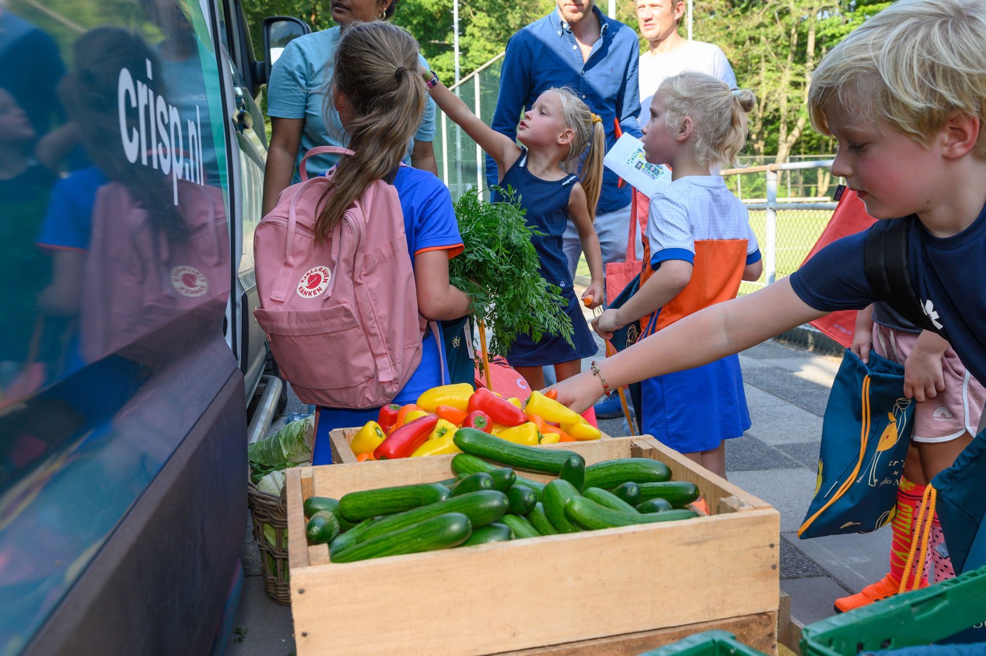 Crisp sponsort met verse groente