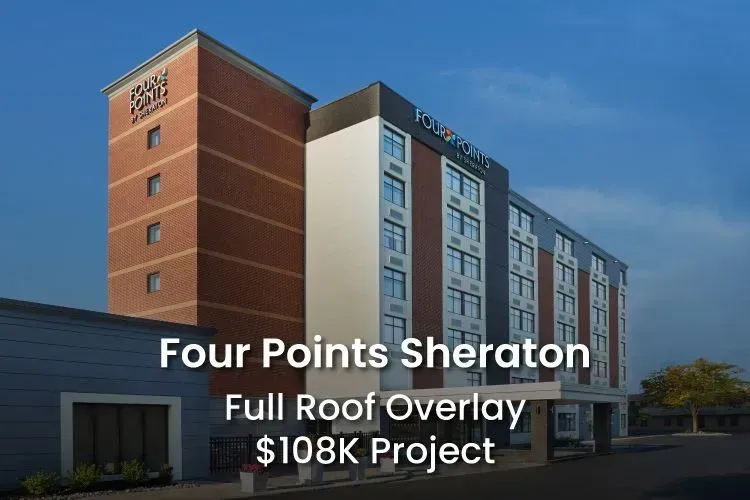 Four Points Sheraton hotel exterior with a 