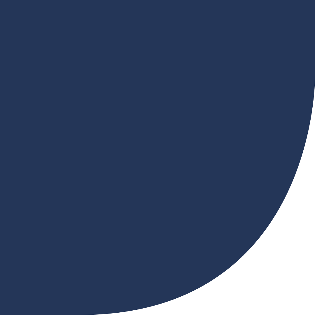 Un cerchio blu con un angolo bianco su uno sfondo bianco.