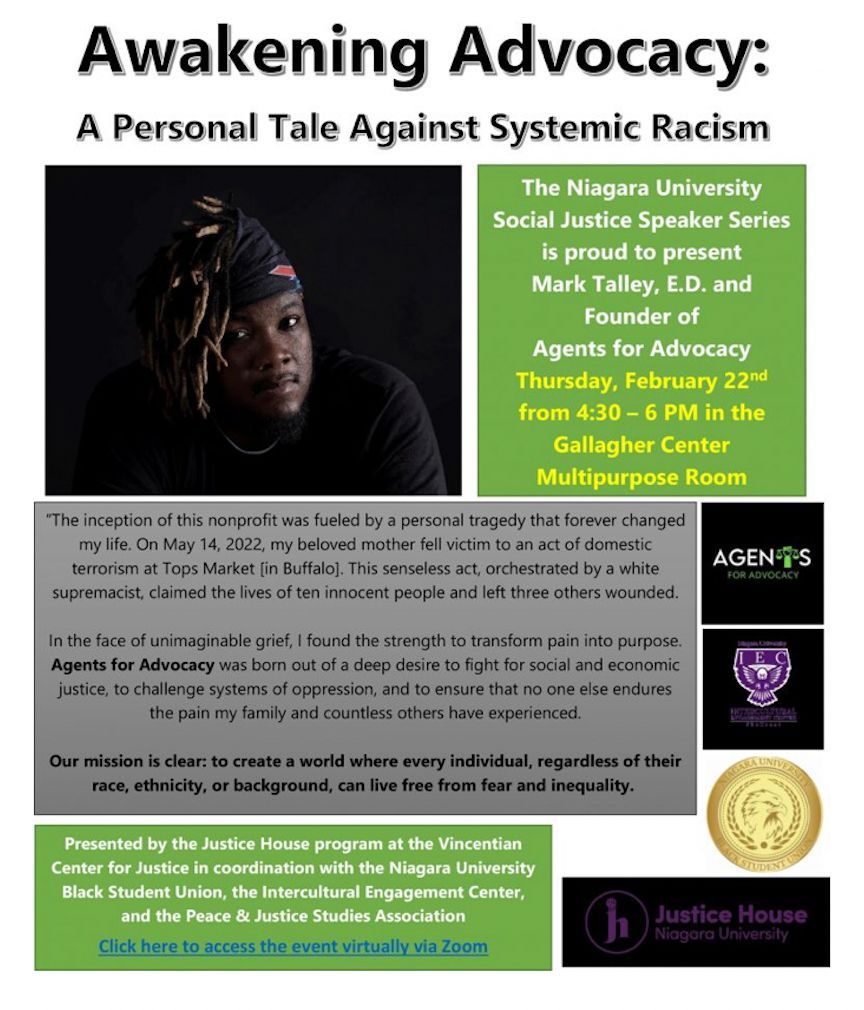 Image of a flyer for a Mark Talley of Agents for Advocacy speaking event