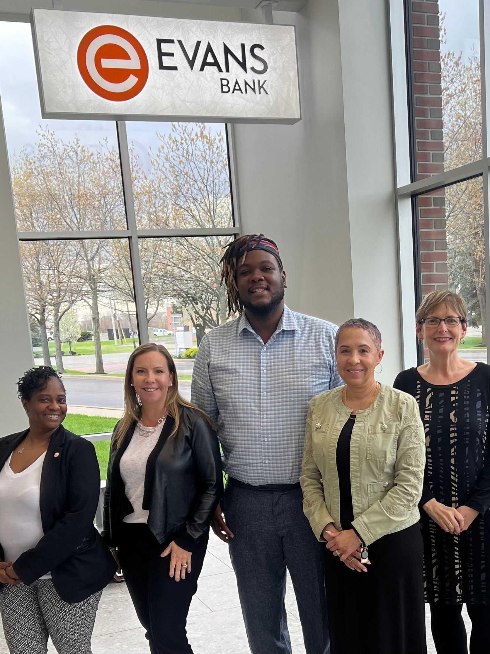 Image of Mark Talley of Agents for Advocacy at a speaking event at Evans Bank