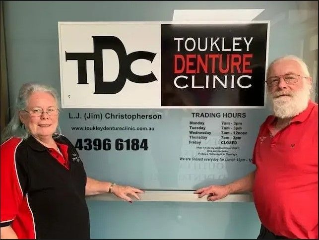 Owners outside their denture clinic— Dentures in Toukley, NSW