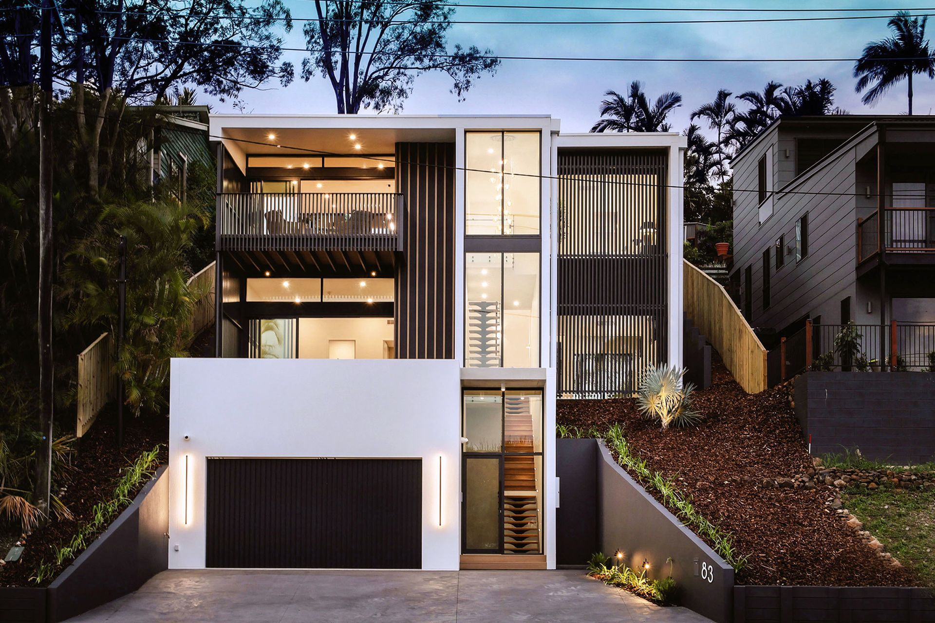 Modern Home With Lights — Maroochydore, QLD — Troy Ware Constructions