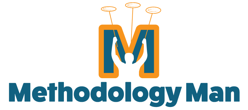 Methodology Man Ltd logo – teal, orange and charcoal M design