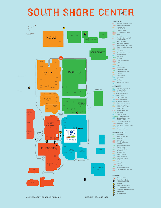 Southshore center map