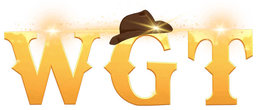 A logo for wgt with a hat on it.